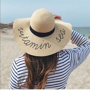 J.Crew Vitamin Sea Straw Brimmed Hat